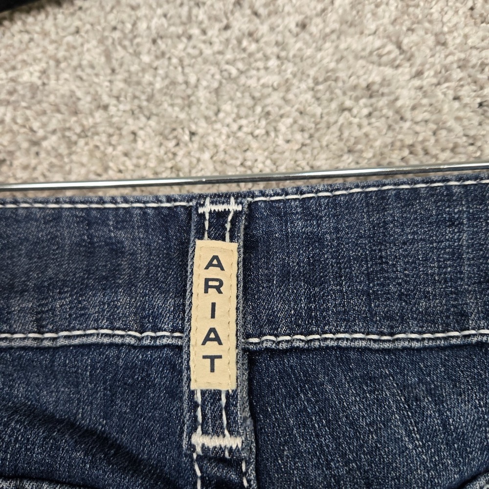 Ariat REAL Denim Jeans Women's 32S (fits 33x30) mid rise straight stretch - Picture 9 of 13